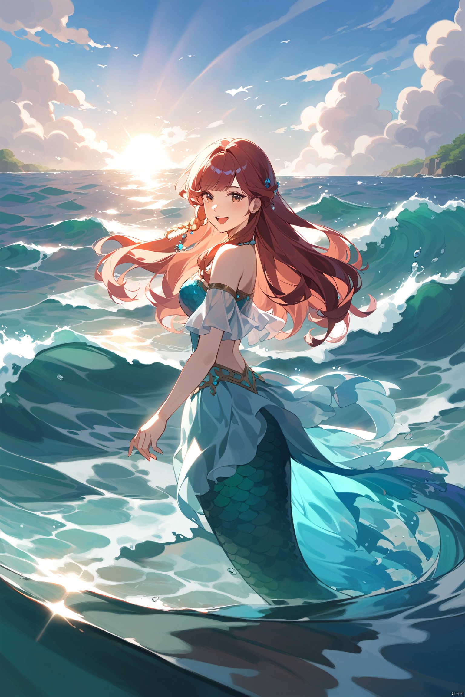 wzduoliya_a,  ocean,  1girl by NONONO on Tensor.Art