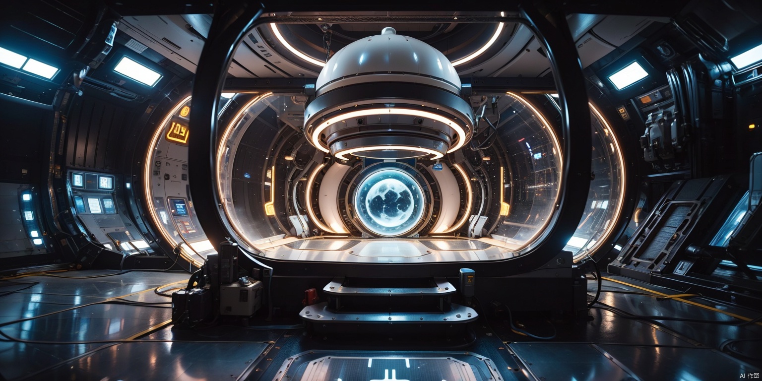  Masterpiece, High Quality, 8K, Futurist Laboratory, (Masterpiece, Top Quality, Best Quality, Official Art, Beauty and Aesthetics: 1.2), (8K, Best Quality), CGgame Architecture C4D nsw, No Man, Future Science Fiction Style Space Station, suspended in space, made of silver plated material, presenting a smooth and futuristic surface, reflecting the faint light of the galaxy. The main structure of the space station is circular, consisting of several huge circular modules. The space station is surrounded by countless transparent compartments with glass floors and walls inside. In the center of the space station is a huge solar energy accessory that collects energy from stars and converts it into an independent operating power system. This attachment is known for its complex structure and futuristic appearance, providing sufficient and reliable energy supply for the entire space station.


