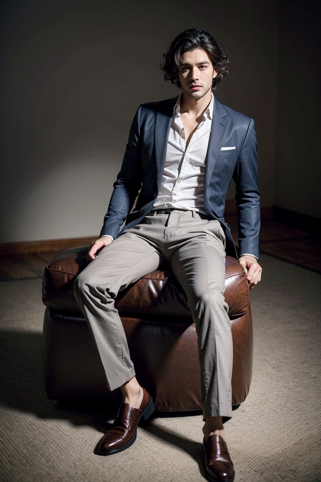 ((realistic)) Fullbody Handsome Belgian man,  curly hairstyle on Tensor.Art