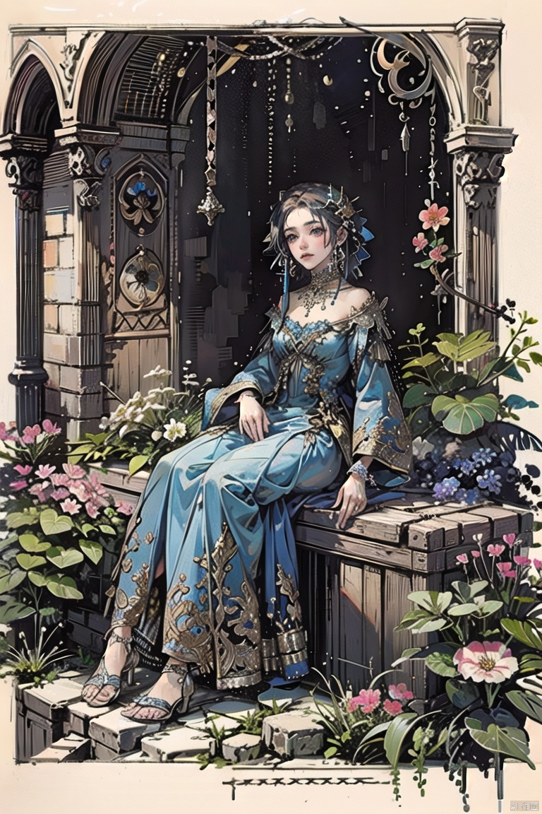  mbl,1girl,in the garden,mlb