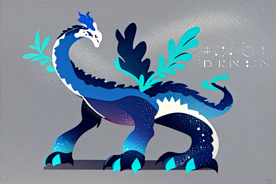 dragon, full body,minimal, flat, best quality, 2.5d figure,