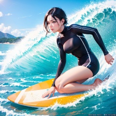 8k, best quality, masterpiece, ultra high resolution, (realism: 1.4), surf,1girl