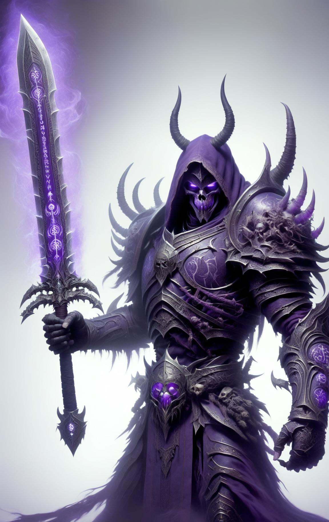 human,  death knight,  DonMD34thKn1gh7XL wielding runeblade by DonMischo on Tensor.Art
