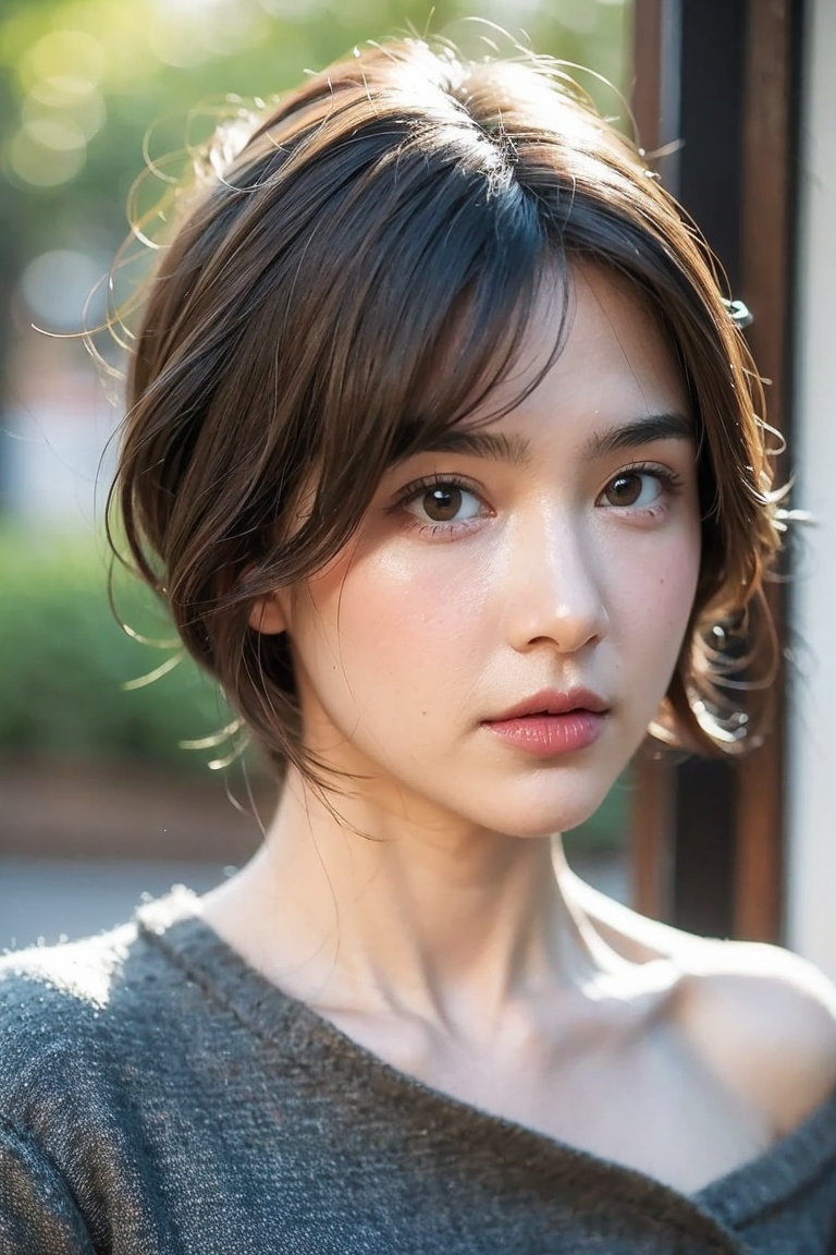 Realistic,  Beautiful Female Short hair on Tensor.Art