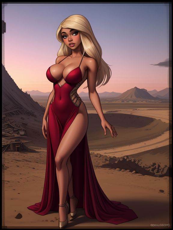 Maria_Valez,  withdrawn expression,  evening gown on Tensor.Art
