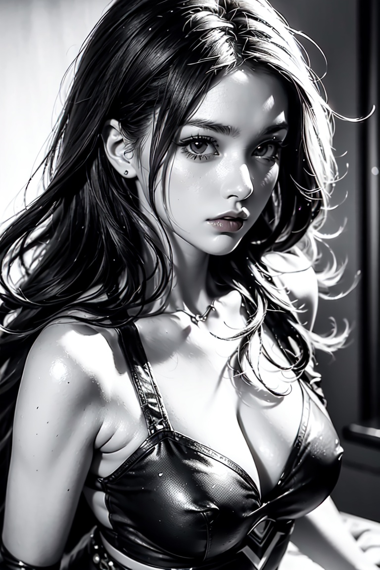 supergirl,  (Black and white entanglement),  naked on Tensor.Art