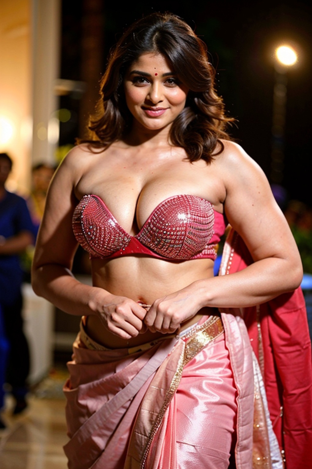 Amazingly beautiful bollywood actress at an award function,  paparazzi,  gala function on Tensor.Art