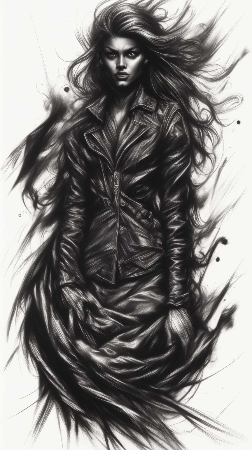 CharcoalDarkStyle fashion,  Charcoal sketch,  rough on Tensor.Art