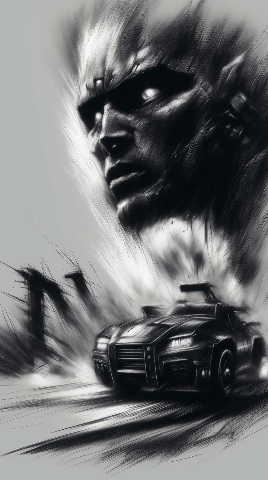 CharcoalDarkStyle ,  Charcoal sketch,  rough on Tensor.Art