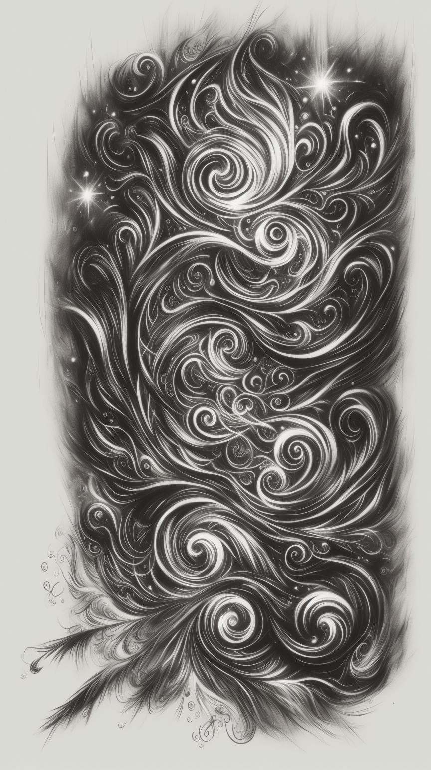 CharcoalDarkStyle enchanted scrolls,  embossing,  star stuff (a fictional substance) on Tensor.Art