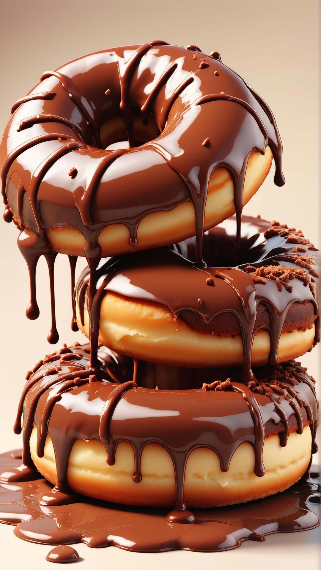 ChocolateWetStyle a half-eaten donut,  covered in wet,  dripping by mnemic on Tensor.Art