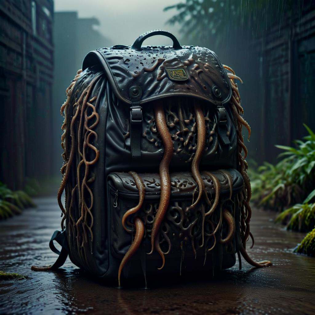 Backpack,  beautiful,  wet by mnemic on Tensor.Art