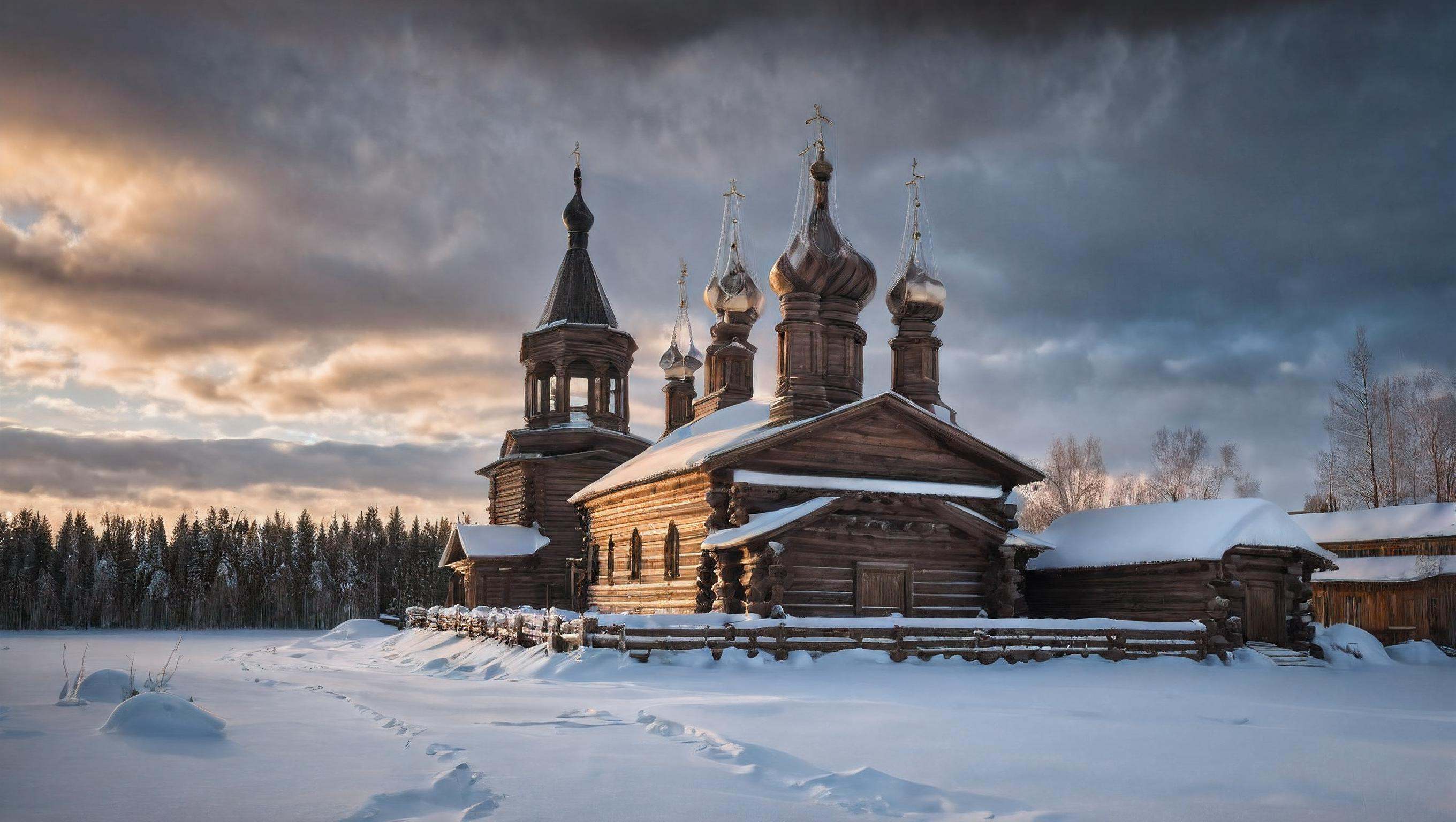 CINEMATIC SHOT,  professional photo by Caravaggio of wild nature,  Russia on Tensor.Art