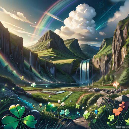 CelticLandStyle,  scenery,  rainbow on Tensor.Art