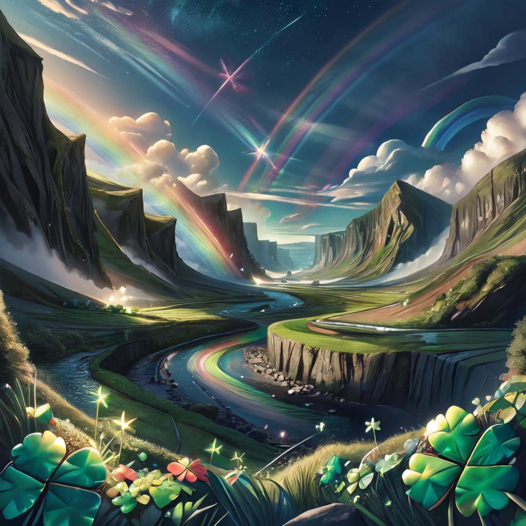 CelticLandStyle,  scenery,  rainbow on Tensor.Art