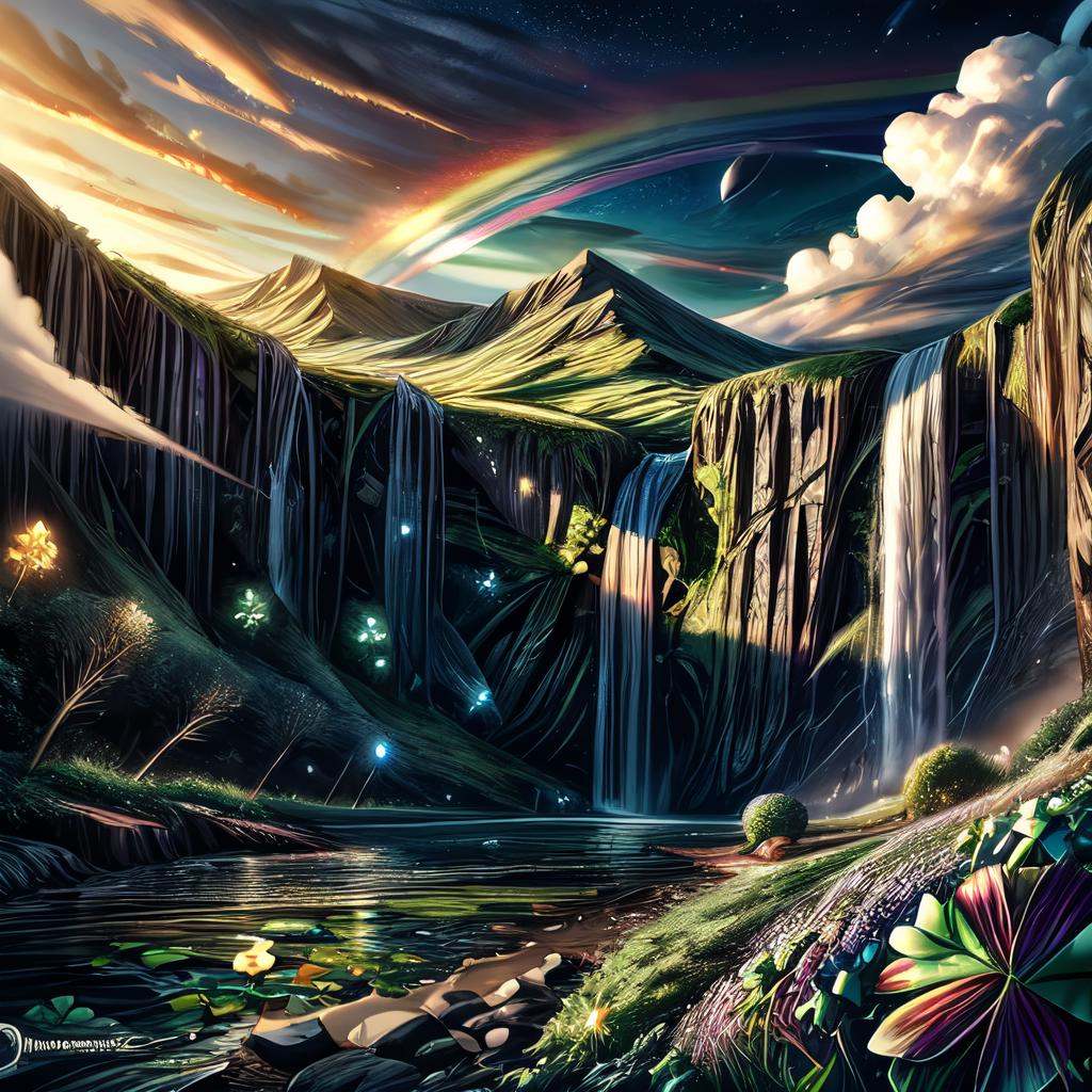 CelticLandStyle,  scenery,  rainbow on Tensor.Art
