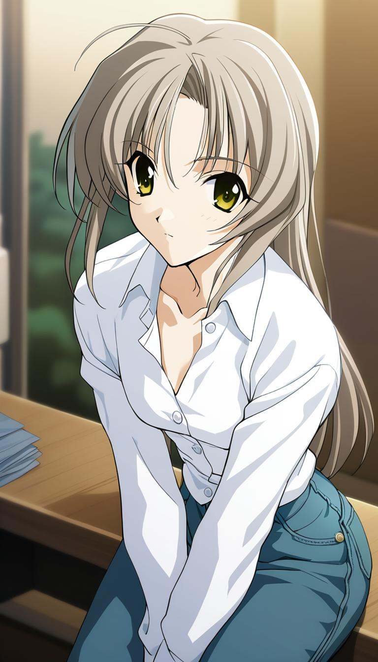 1girl,  Futami Shion,  white shirt on Tensor.Art