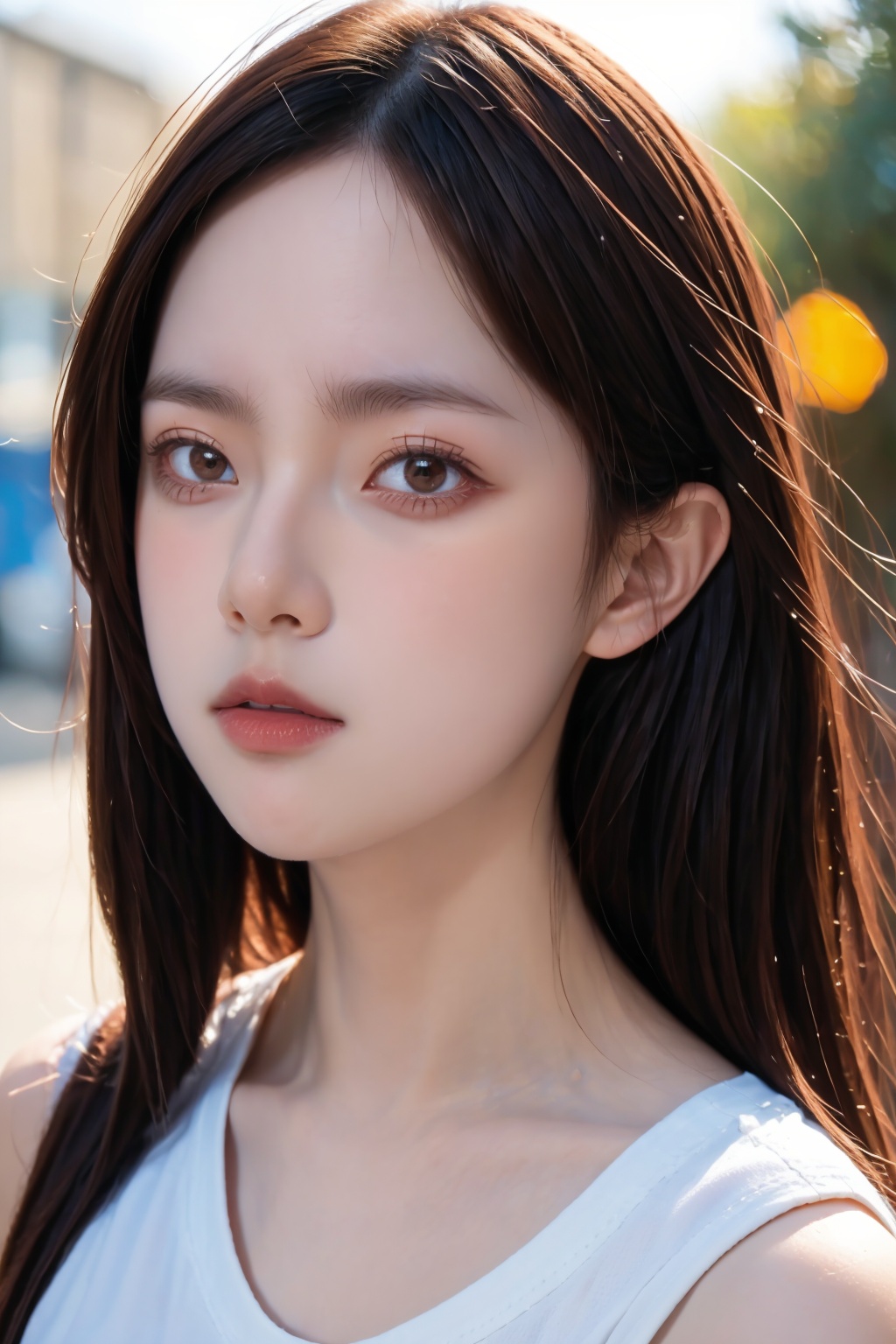 1girl,portrait,suburban scenery,closed mouth, <lora:Again_Girl_A15_1:0.8>