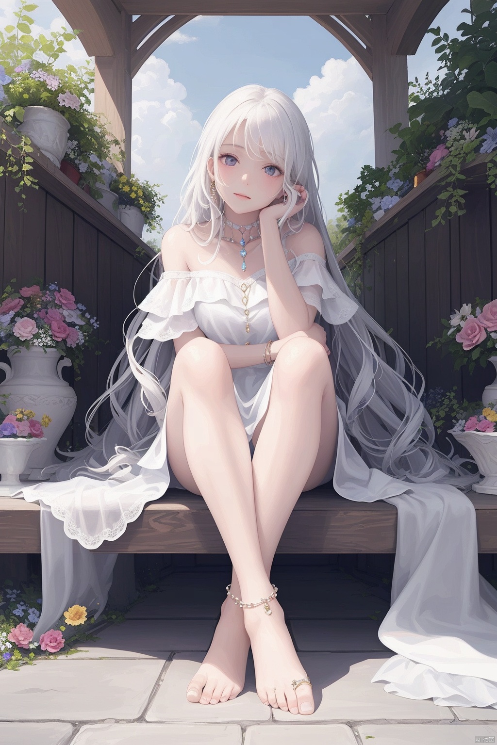 1girl.solo,  long hair,  jewerly on Tensor.Art