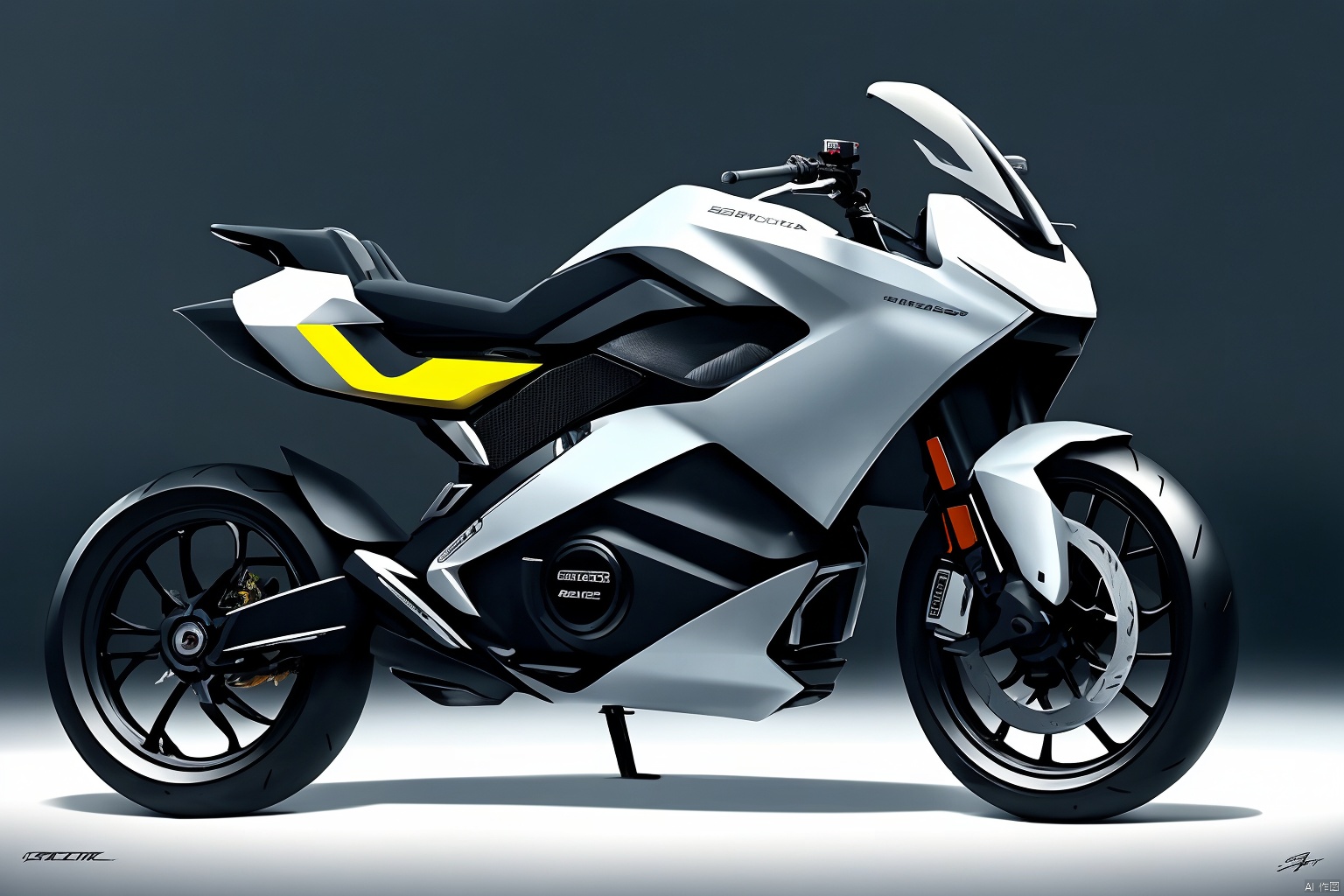  outdoors, no humans, ground vehicle, motor vehicle, car, road, vehicle focus, wheel,Realistic, 4k rendering, futuristic, sci-fi., Motorbike