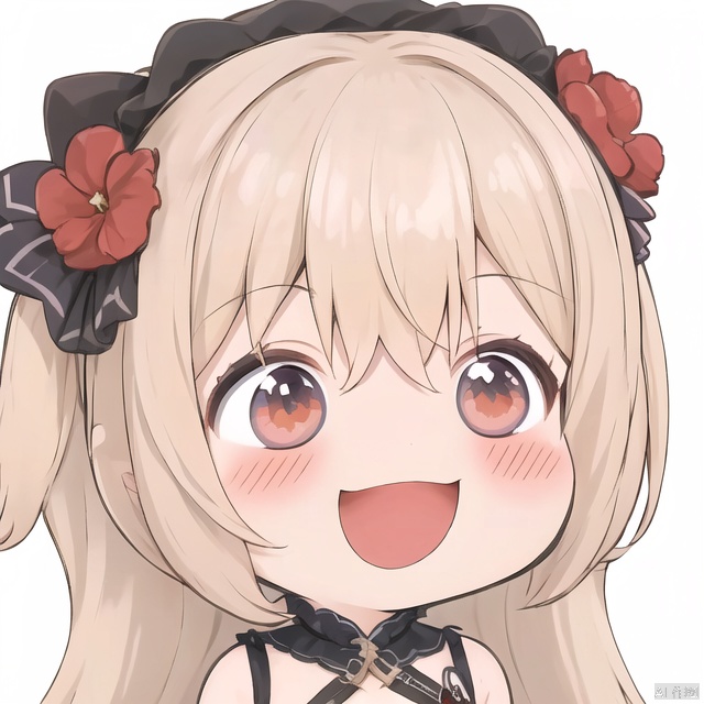 smile, chibi,1girl,