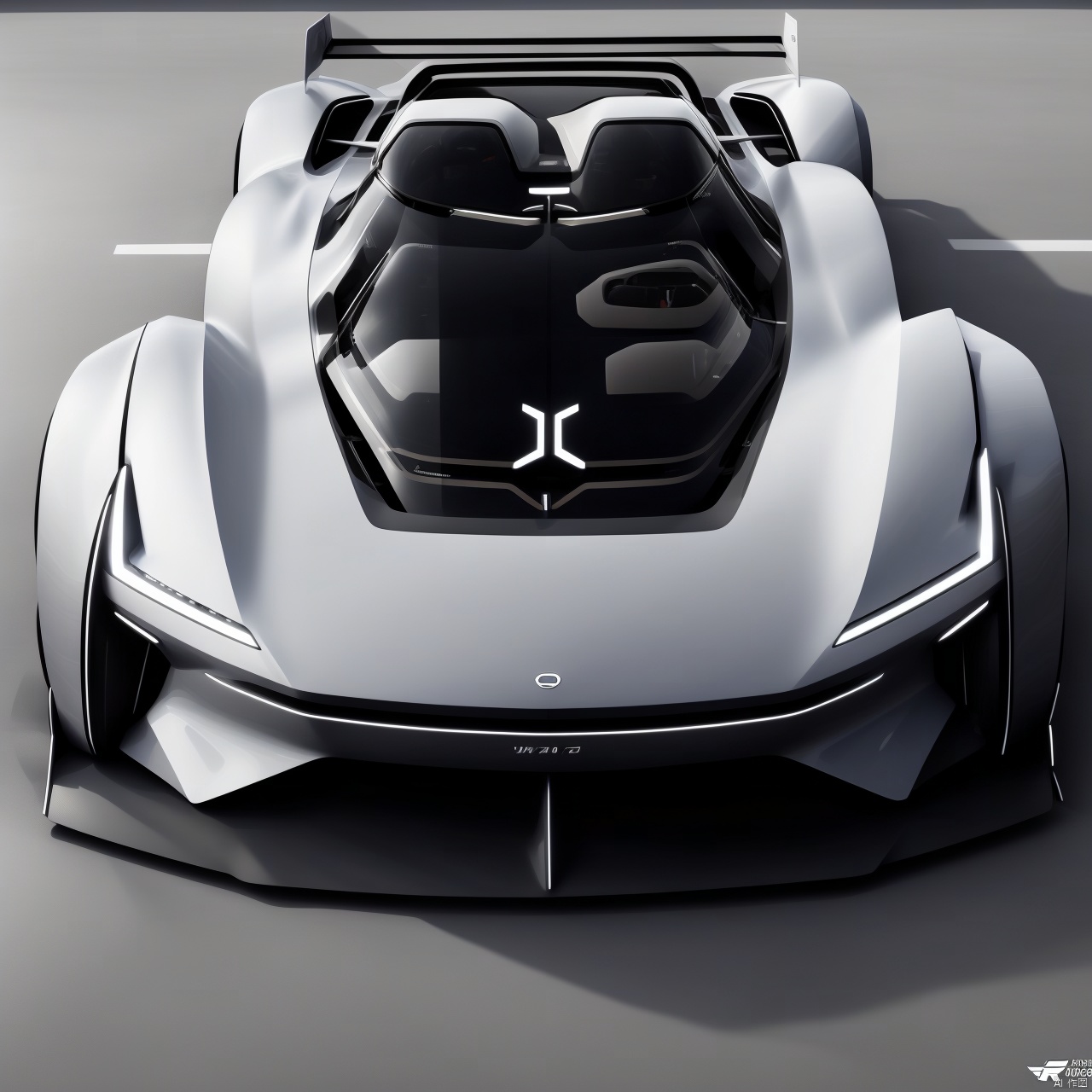 1, monochrome, no humans, ground vehicle, motor vehicle, logo, car, vehicle focus, sports car, Concept Car Design