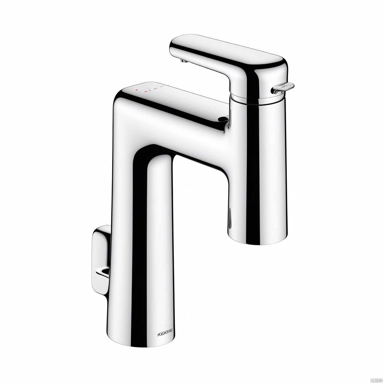 Product design of a mirrored metal tap on a white background by 宝拉熊 on Tensor.Art