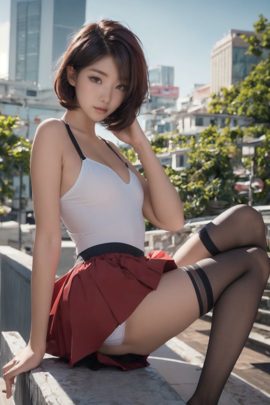 1 girl,  full body to toes,  underwear on Tensor.Art