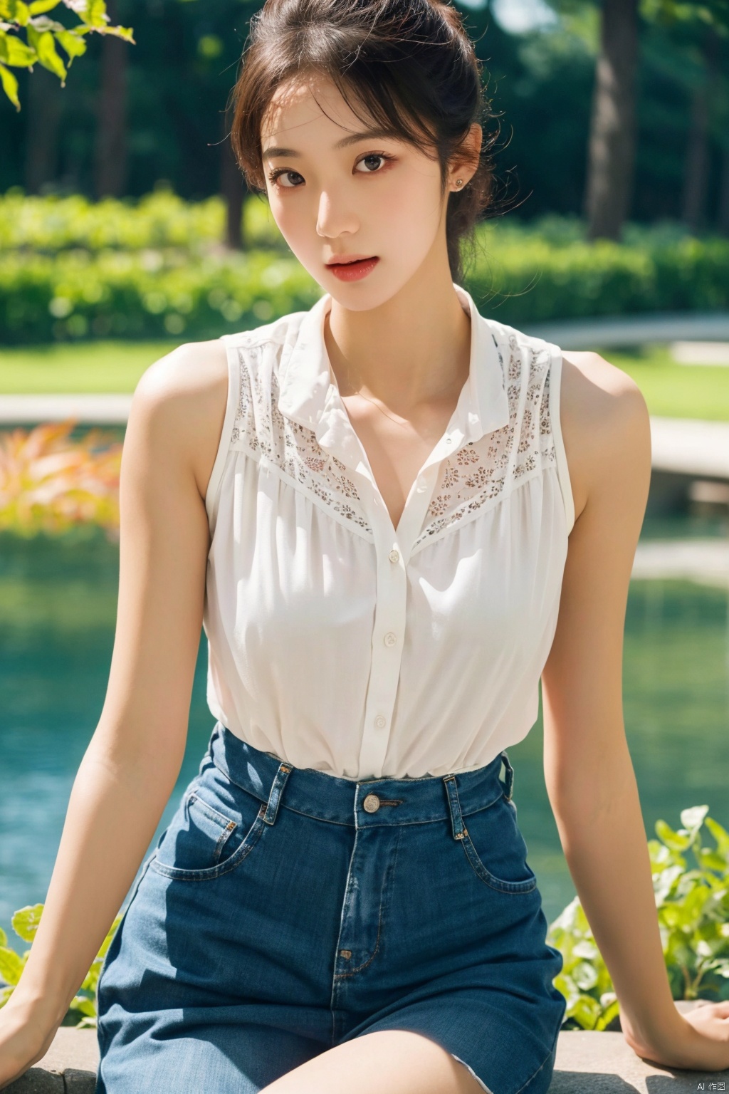  Girl, (best quality, masterpiece, ultra high resolution, 4K, HDR, photos) , (reality, reality) , depth of field, (curve: 1.2) , exquisite eyes, elegant posture, (a very delicate and beautiful) , (best quality) , (masterpiece) , outdoor, sexy, suspenders