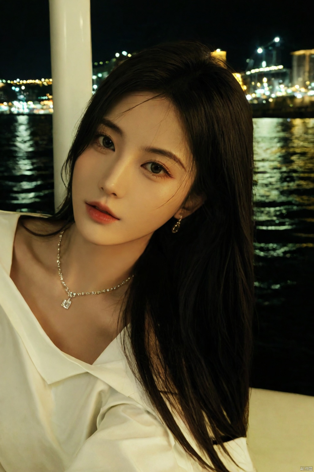  ((masterpiece)),((best quality)),((high detial)),((realistic)), hubg_jsnh, hubggirl,night,1girl,