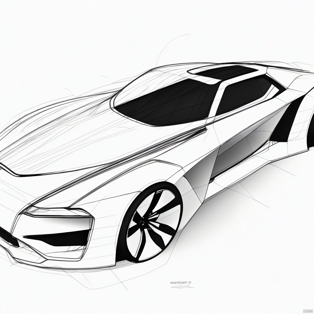 automotive design, syd_hardy,industrial design hand-drawn sketches, line drawings, pencil sketches.white background,