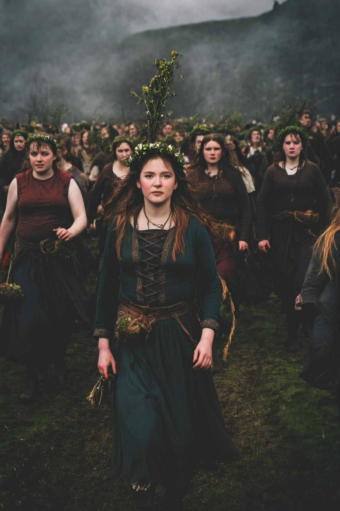 dark moody atmosphere,  dark and moody,  Festival of Beltane on Tensor.Art