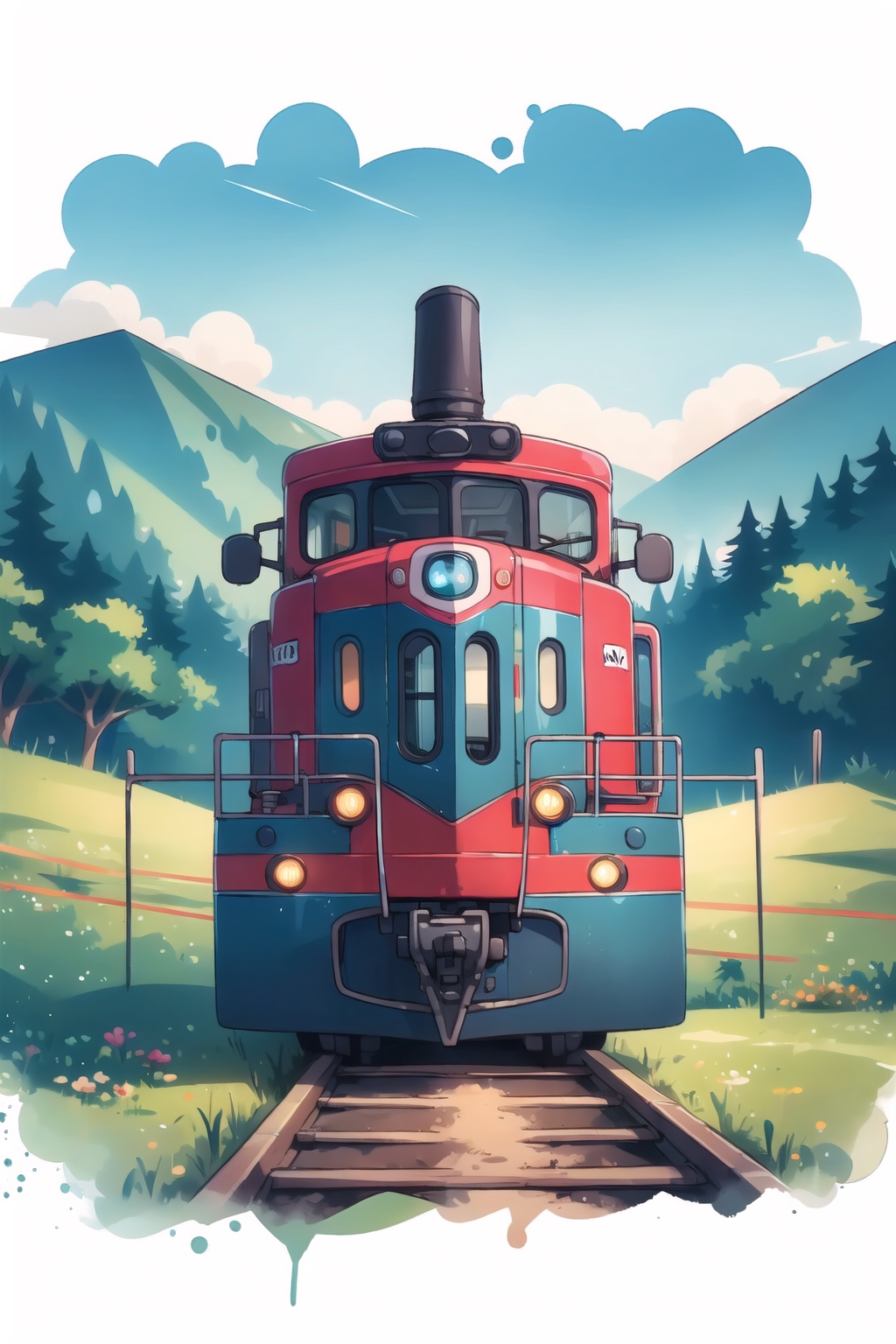 train,  outdoors,  WtrClr on Tensor.Art