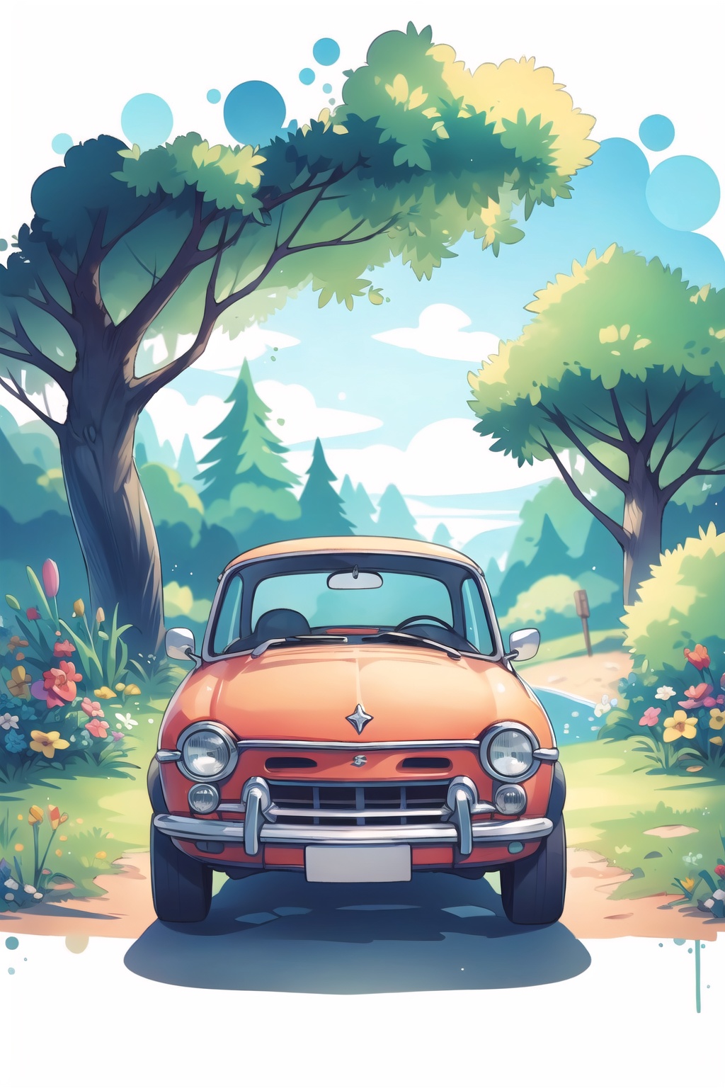 car,  outdoors,  WtrClr on Tensor.Art