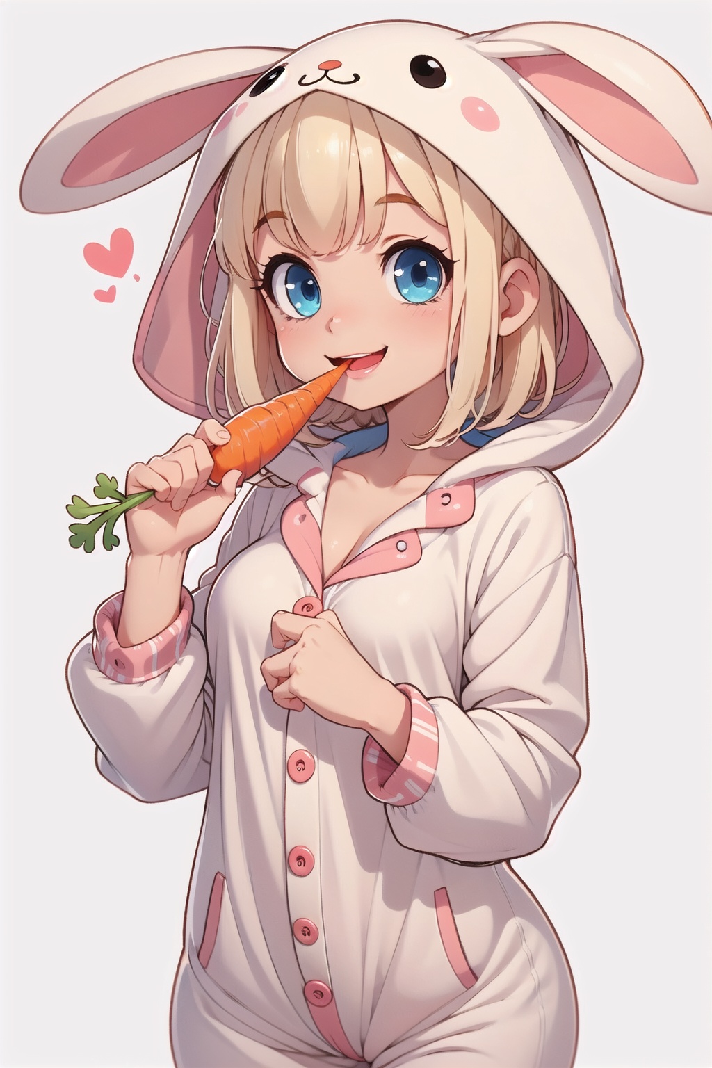 girl,  onesie pajama,  eating on Tensor.Art