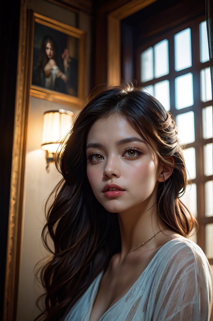 High quality,  8K Ultra HD,  hyper-realistic portrait of a captivating woman on Tensor.Art