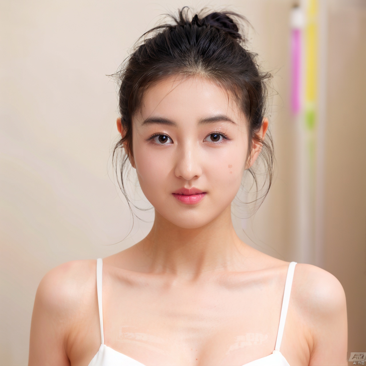  1girl, solo, naked, cleavage,
plain smile,,looking_at_viewer,nude,white_background, black_eyes, gradient, collarbone,
( chiaroscuro,Fujicolor, UHD, super detail ,raw,85mm,f/1.2,FujifilmXT4,), yiyi