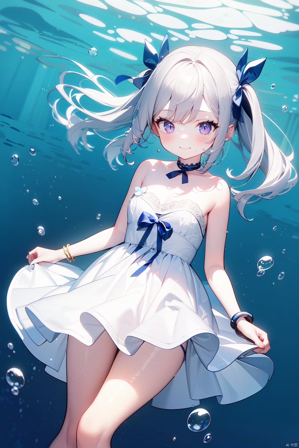 1girl,  air_bubble,  bangs on Tensor.Art