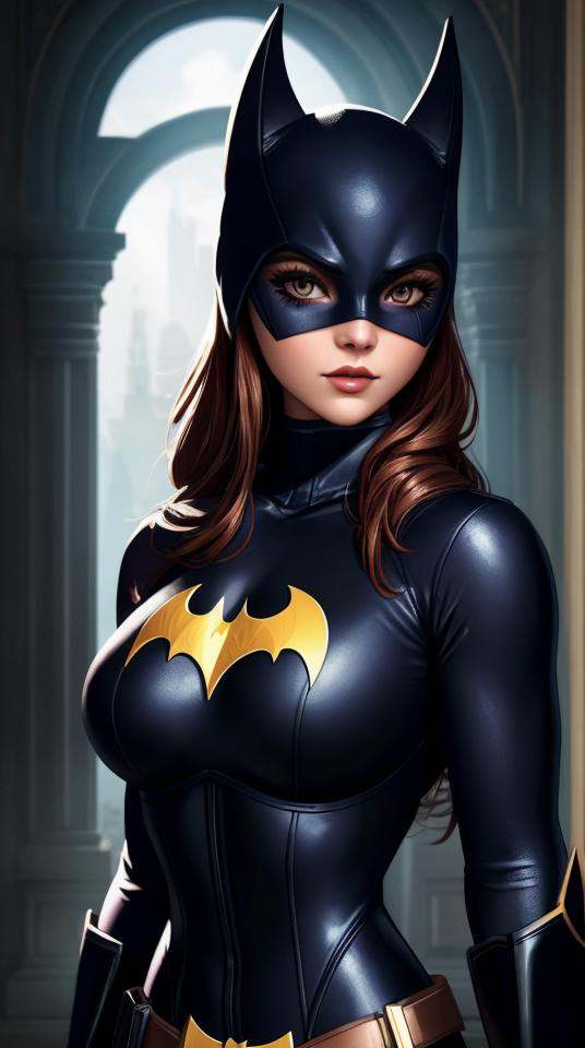 Closep photo portrait of Batgirl,  atmospheric scene,  masterpiece on Tensor.Art