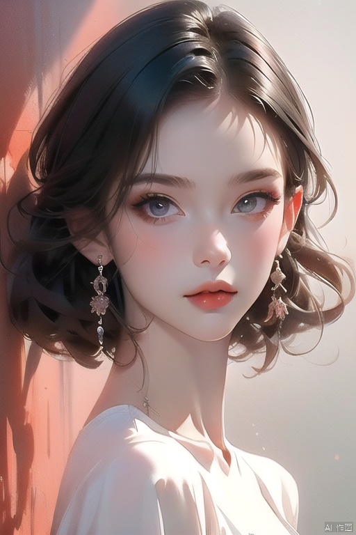  1girl,(((detailed background))), wallpaper,Parting art, pink tone color,Radial, streamlined,art design,