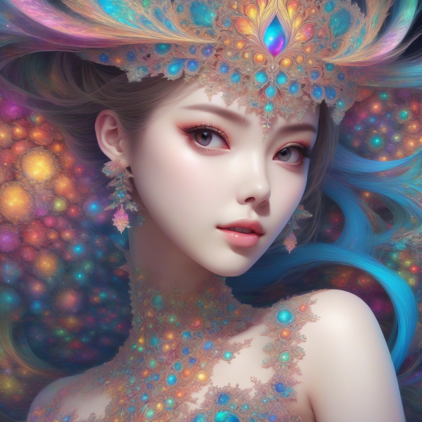anime,(masterpiece, top quality, best quality, official art, beautiful and aesthetic:1.2), (1girl), upper body,extreme detailed,(fractal art:1.3),colorful,highest detailed,