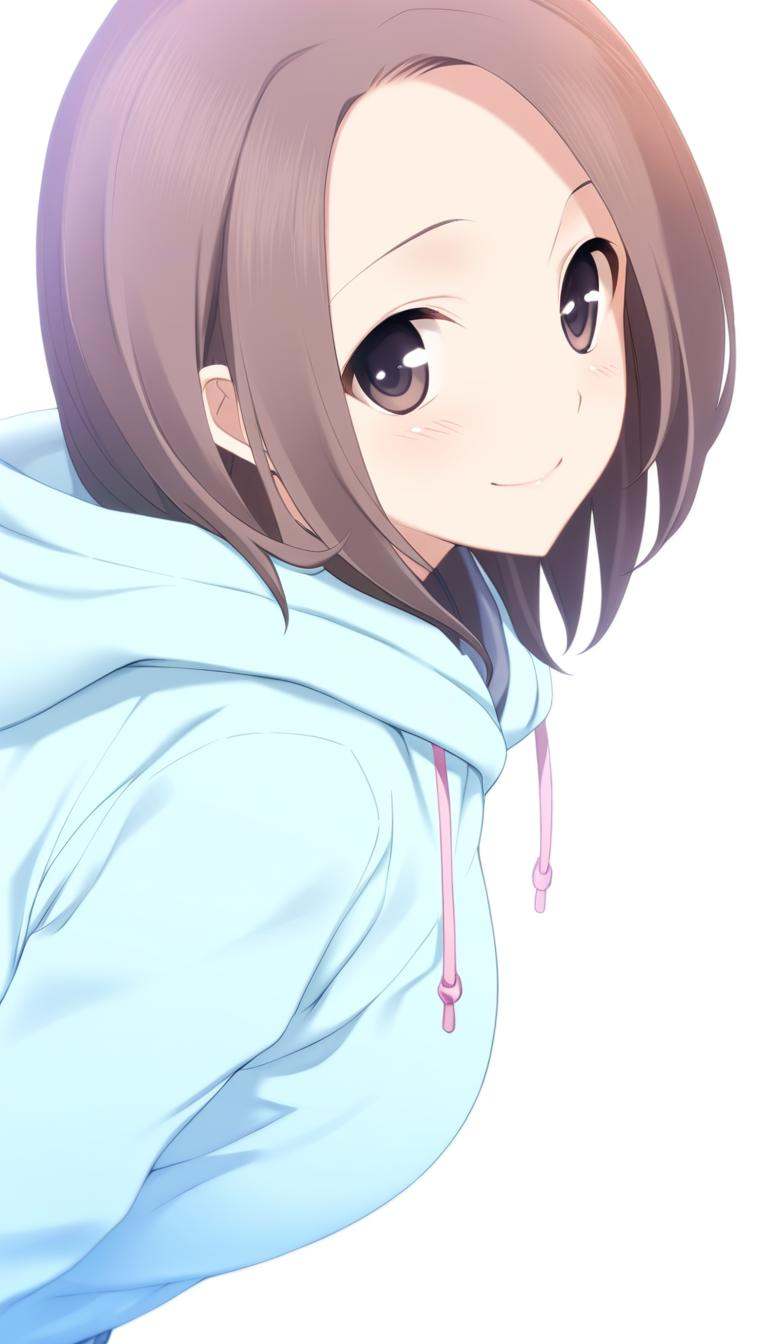 1girl,  Kodou Shiina,  blue hoodie on Tensor.Art