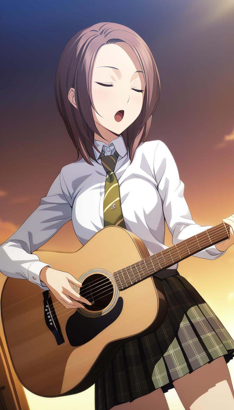 1girl,  Kodou Shiina,  school uniform on Tensor.Art