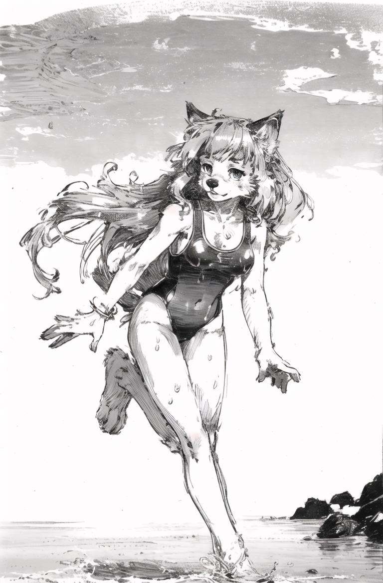 highres,  sharp shading,  sketch on Tensor.Art