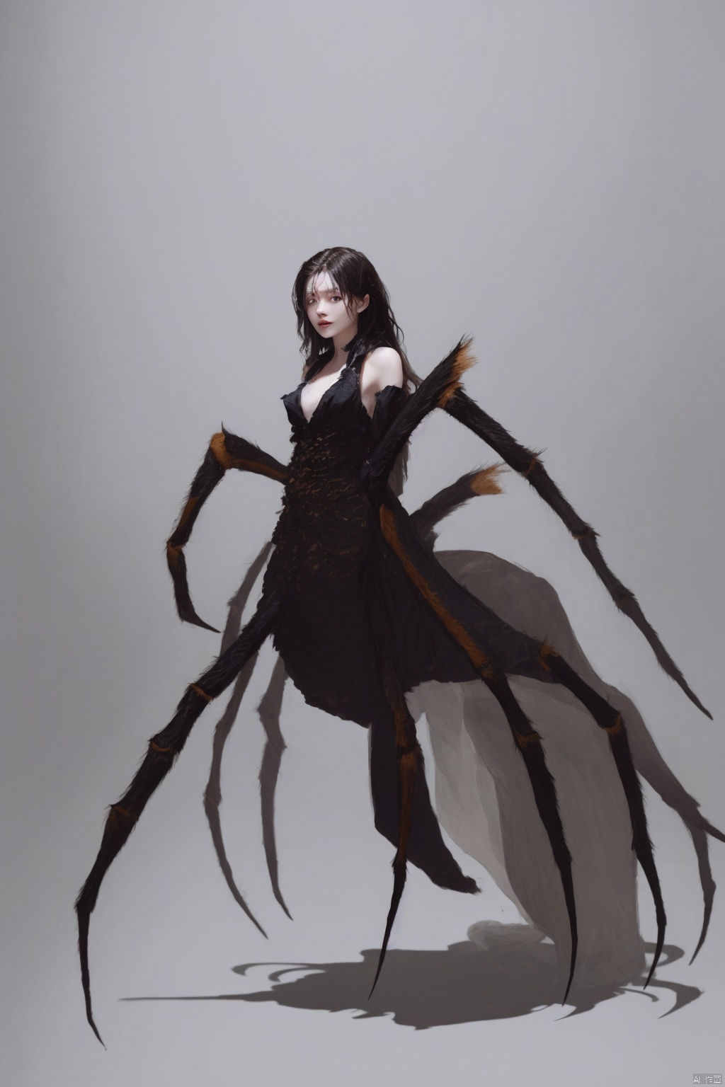 镜头质量：Bestquality,8k,(((masterpiece))),((bestquality)),
镜头位置：(full_body:1.2),
人物：
环境背景：
图像风格：
提示词：, Spider_Half human_half spider