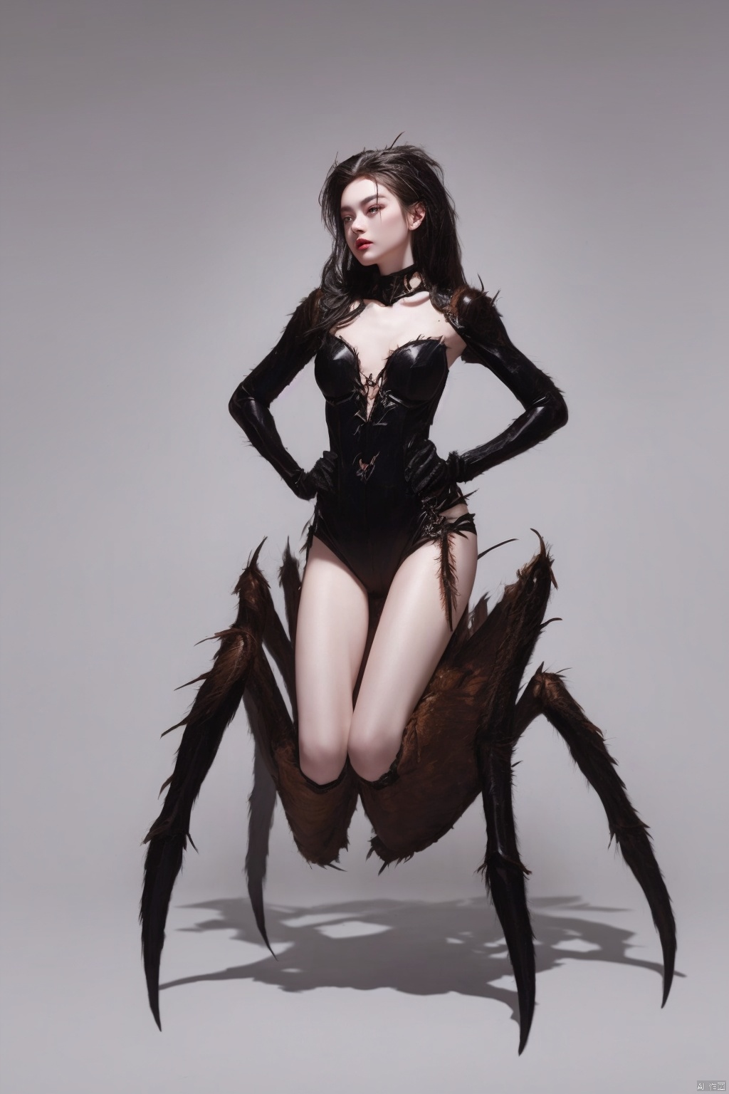 镜头质量：Bestquality,8k,(((masterpiece))),((bestquality)),
镜头位置：(full_body:1.2),
人物：
环境背景：
图像风格：
提示词：, Spider_Half human_half spider