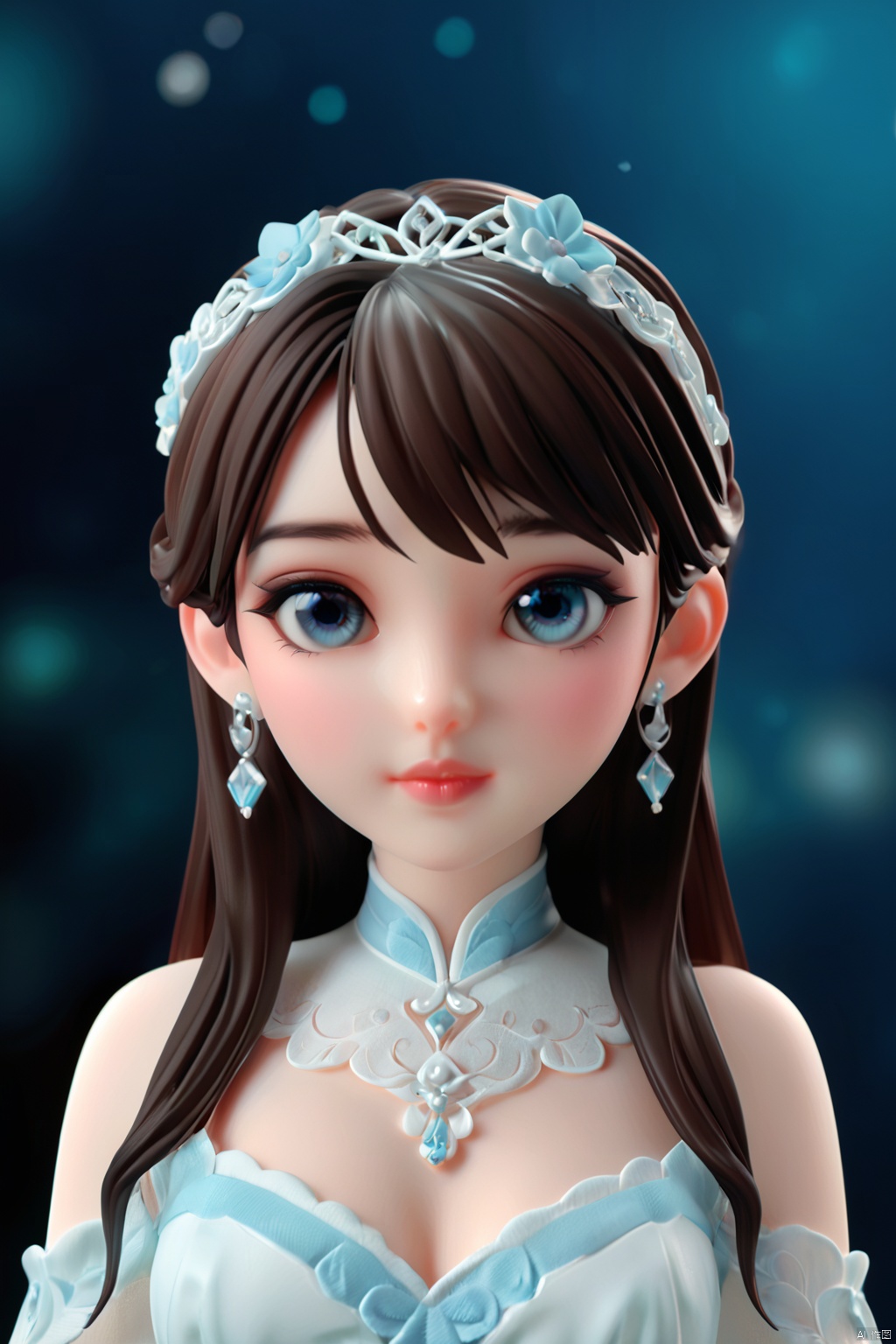  very delicate and beautiful, sweet and tender girl, exquisite features, Light master, 3d