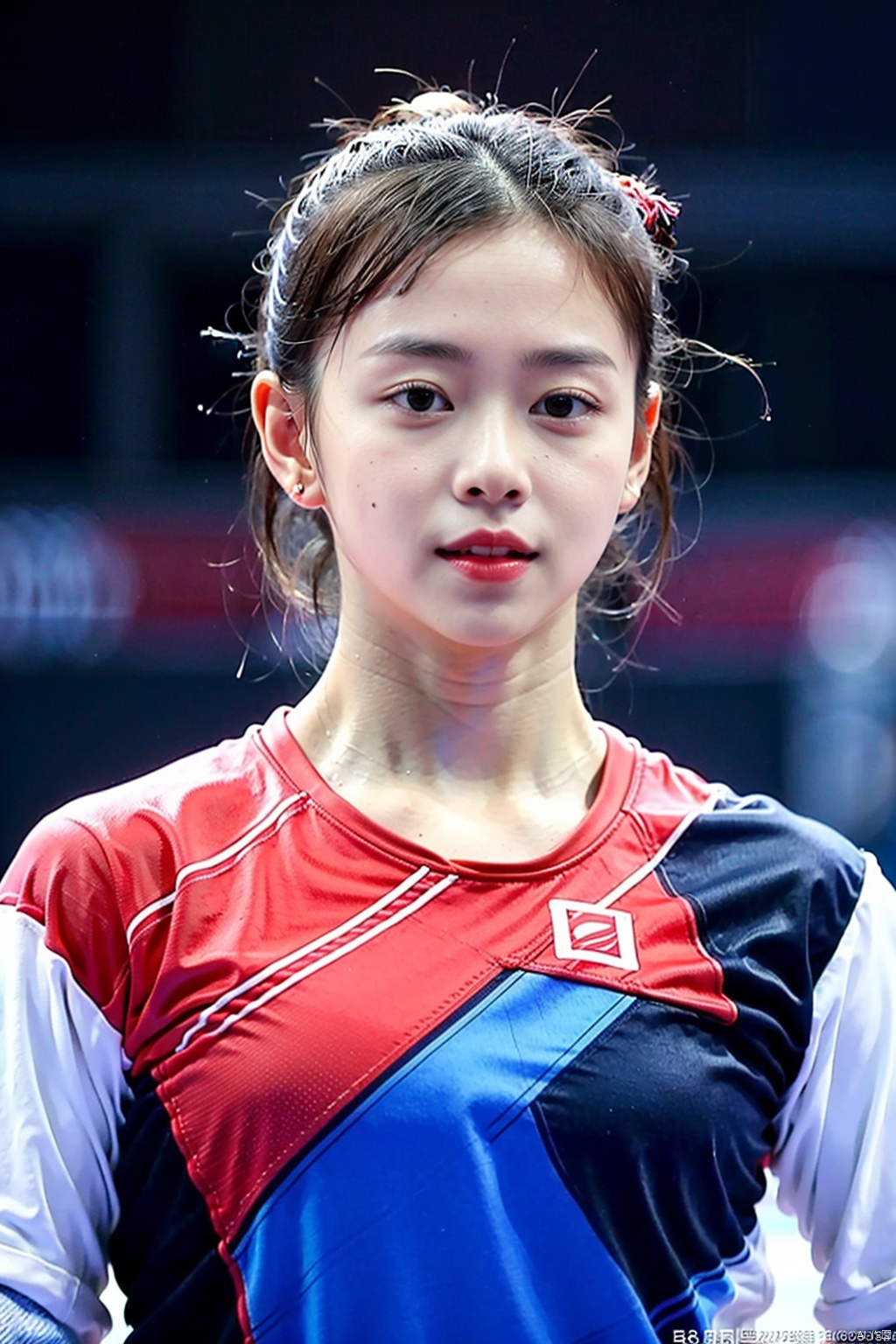 (1girl:1.3),(best quality, masterpiece, ultra-high resolution, 4K, HDR, UHD, 64K, official art), (photorealistic:1.3), (realistic:1.3), depth of field, (portrait:1.3),(sfw:1.4), sport, gymnastics,  