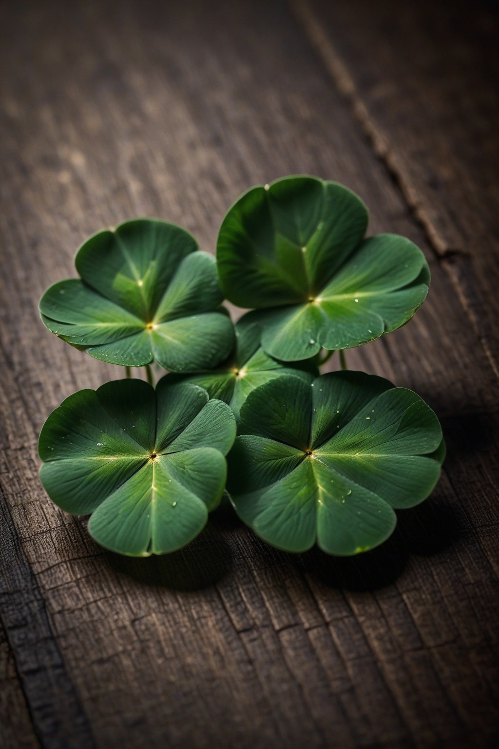 Four-leaf clover gives off magical light and brings good luck. on Tensor.Art
