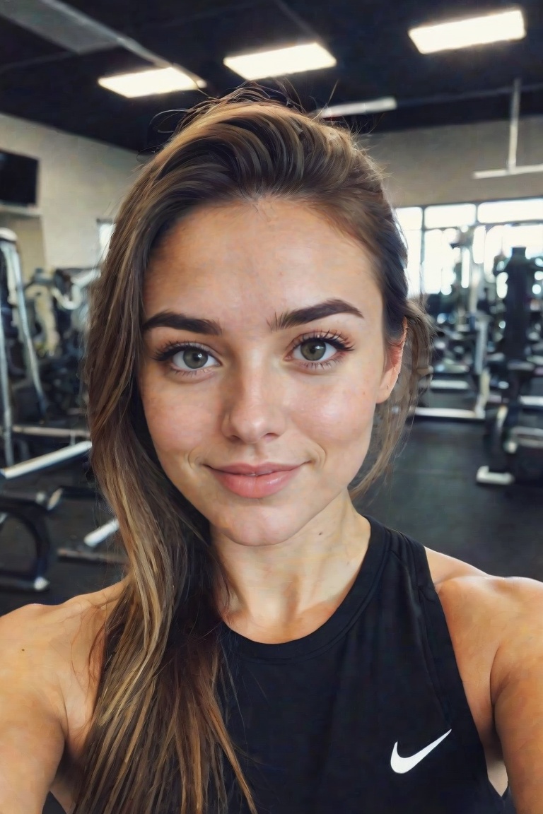 selfie of a girl at a gym on Tensor.Art